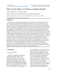 What Are the Effects of Caffeine on Mental Health?