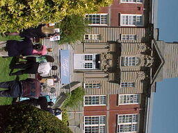 1999 Young Building Renovation event - in front of Young Building