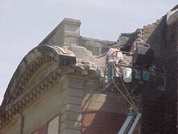 1999 Young Building during the renovation - Exterior