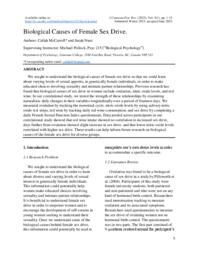 Biological Causes of Female Sex Drive