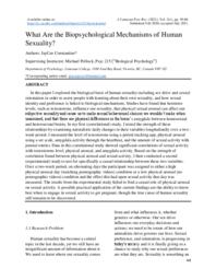 What Are the Biopsychological Mechanisms of Human Sexuality?