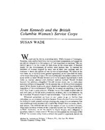 29 Joan Kennedy and the British Columbia Women's Service Corps