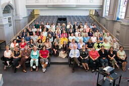 2006 Access Group photo at Gibson Auditorium - Dean John Boraas seated front row right side