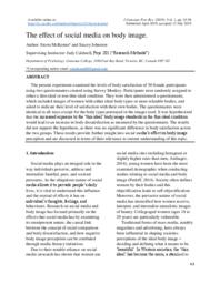 The Effect of Social Media on Body Image