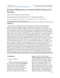 Biological Mechanisms of Attention Deficit Hyperactive Disorder