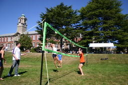 2006 Cam Fest at Lansdowne Campus - Students playing Volleyball in front of Young building