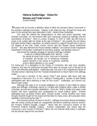 10 Helena Gutteridge: Votes for Women and Trade Unions