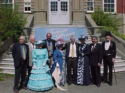 1999 Young Building Renovation event - in front of Young Building