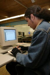 2006 Native Friendship Center Access at Victoria Native Friendship Center - Person using computer