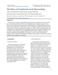 The Effects of Cannabinoids on the Physical Body