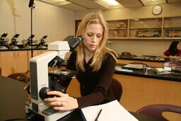 2007 College Relations Stock photo - Student in Biology Lab