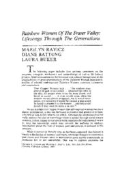 03 Rainbow Women Of The Fraser Valley: Lifesongs Through The Generations