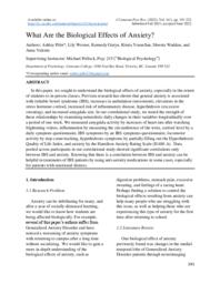 What Are the Biological Effects of Anxiety?