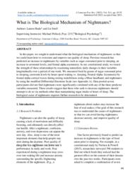 What is the biological mechanism of nightmares?