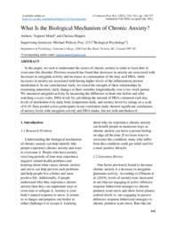 What Is the Biological Mechanism of Chronic Anxiety?