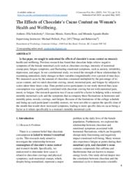 The Effects of Chocolate’s Cacao Content on Women's Health and Wellbeing