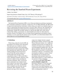 Revisiting the Stanford Prison Experiment